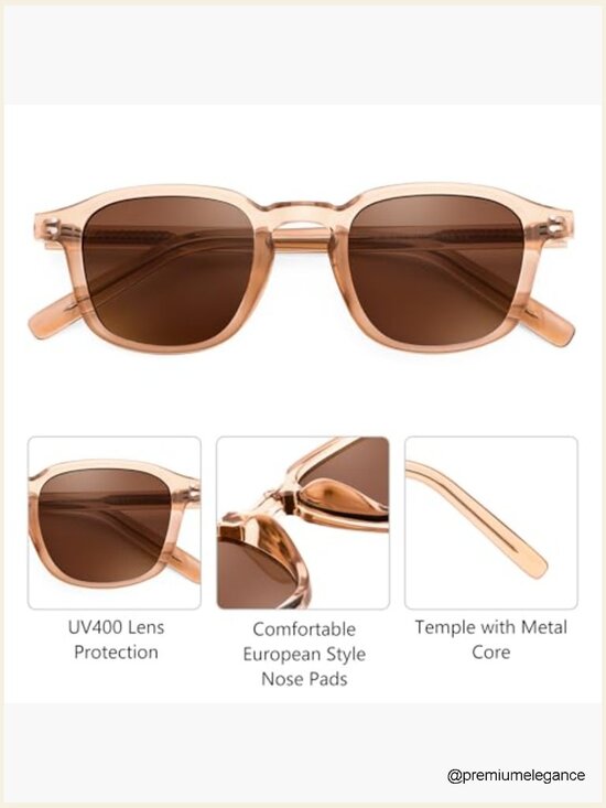 Vintage Square Sunglasses UV400 Protection Retro Trendy Shades main image 4
